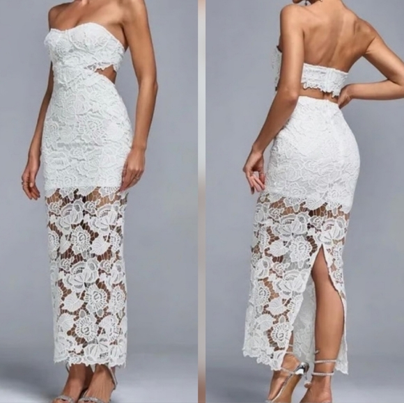 Anthropologie Dresses & Skirts - Amable By Mable White Lace Midi